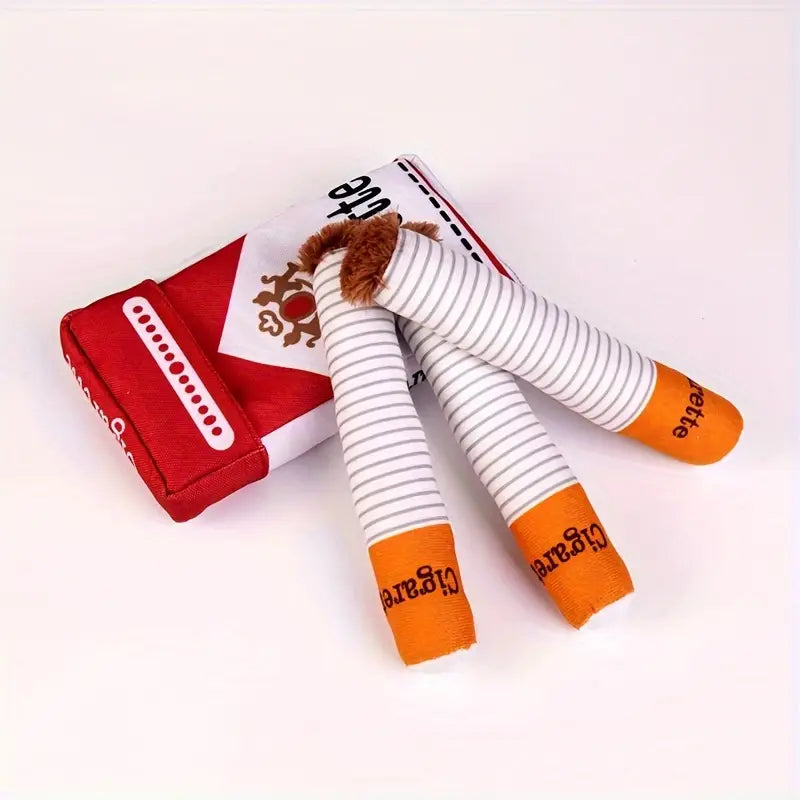 Cigarrillo de peluche masticable para perros